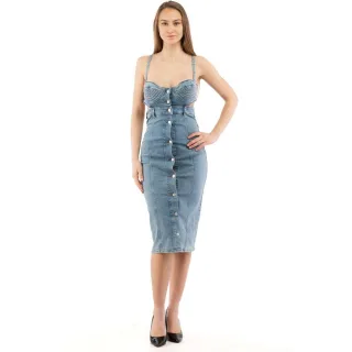 Moschino Mehrfarbiges Baumwoll-Casualkleid