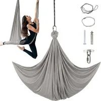 kehot Yogamatte Yoga Hängematte Set 160x285 cm – Aerial Yoga Tuch mit Befestigung (Inkl. Deckenhalterung, Karabiner & Gurte für Zuhause Training, Reißfestes Polyester, stabil & hautfreundlich für Yoga & Stretch), Für Anfänger & Fortgeschrittene – Kra