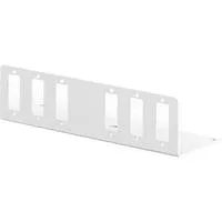Adapterplatte für LWL Unibox Kompakt zur Wandmontage, Halterung hellgrau, für 6x SC Duplex, LC Quad Kupplungen