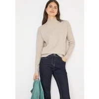 CECIL Stehkragenpullover mit Stehkragen und Loch-Design