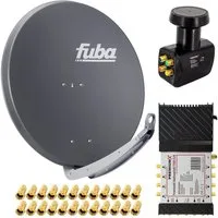 PremiumX Satelliten-Komplettanlage Fuba DAA 850 A 5/8 Multiswitch LNB F-Stecker SAT-Antenne