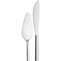 WMF Besteck-Set Nuova (2-tlg), 1 Personen, Cromargan® Edelstahl Rostfrei 18/10, 2-tlg., Tortenheber 23 cm, Tortenmesser 28 cm, Cromargan Edelstahl