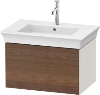 Duravit White Tulip Waschtischunterbau wandhängend Amerikanischer Nussbaum & Nordic Weiß Matt & Seid WT424107739