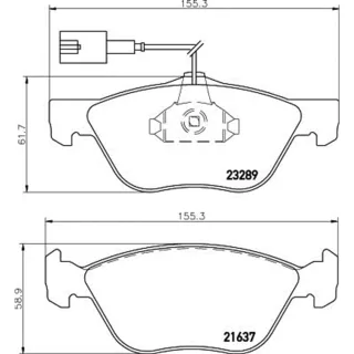 Hella Bremsbel?ge vorne Alfa Romeo Fiat Lancia 8DB355007-931
