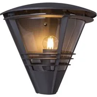 GLOBO LIGHTING Außen-Wandleuchte, Leuchtmittel nicht inklusive, Wandleuchte anthrazit Außenlampe Garten Fassadenleuchte, Aluminium