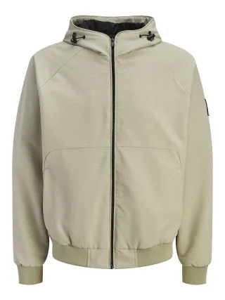 JACK&JONES - JCOFUSION HOOD BOMBER JACKET Crockery - Gr. - XL