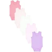 TupTam Kurzarmbody TupTam Baby Mädchen Achselbody in Unifarben 5er Pack