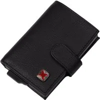 Travel N Meet Geldbörse Herren RFID Leder Geldbörse Brieftasche Portemonnaie Hochformat, RFID Schutz