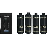 Femmas Premium Haarfarbe FemMas Blondierpulver Blau mit Arganöl 500g + Oxycreme 1 L 3,/6,9,12%