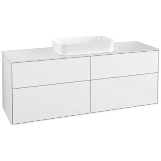 Villeroy und Boch Finion Waschtischunterschrank F32100GF 160x60,3cm, Abdeckplatte white matt, Glossy white lacquer