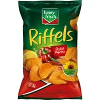 funny-frisch Knabberei, funny frisch Riffles Chili und Paprika beste Kartoffeln 150g