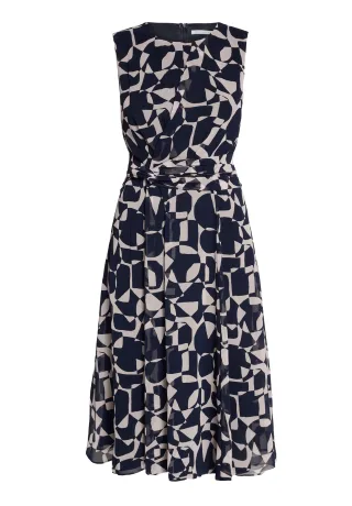 Betty & Co - Chiffonkleid dark blue/nature - Gr. - 34