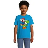 Blondie & Brownie T-Shirt Kinder Yoshi & Mario Konsole Retro Super Luigi