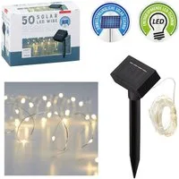 CEPEWA LED-Lichterkette 1x SOLAR LED-Lichterkette, 50x LED, 5.90m
