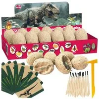 KRUZZEL Spielwelt Dinosauriereier Excavations, (Spar-Set, 12-tlg., spannend interaktiv), Tauchen Sie das Ei einfach in warmes Wasser