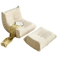 MODFU Sitzsack Sofa,Einzelsofa,Wohnzimmer Sofa (Teddyfleece+Schaumstoff mit hoher Dichte, 2 St., Interne rahmenlose Struktur), Produkt als komprimierte Verpackung