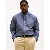 Tommy Hilfiger Big & Tall Langarmhemd BT-FLEX POPLIN MICRO Große Größen, Button-down-Kragen, Businesshemd, Regular Fit
