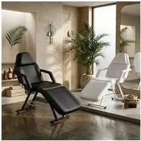 Hausright Massageliege Kosmetikliege mit verstellbarer Rückenlehne & Fußstütze, bis 200 kg, Mehrfach einstellbar, Wasserdichte Materialien, Stabile Basis