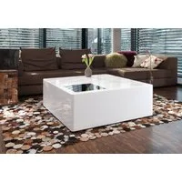 SalesFever Couchtisch Couchtisch mit Stil, Schwarzglas Quadrat: Eleganlt