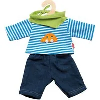 Heless Puppen Accessoires-Set Puppen-Jeans mit Streifenshirt, Gr. 35-45 cm