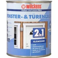 Wilckens Farben Tür- und Fensterlack 2in1 Weiß glänzend 750 oder 375ml Türenlack Weißlack, Grund- und Deckanstrich