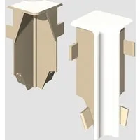 EGGER Sockelleisten-Innenecke Universal weiß, L: 1.6 cm, H: 5.9 cm, 2-St., neues kubisches Profil, 2 Stück