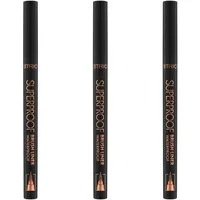 Catrice Eyeliner Superproof Brush Liner Waterproof, 3-tlg., Extrem wasserfest, präzise, satte Farbe, ideal für feine Linien.