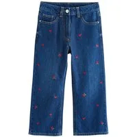 Next Weite Jeans Verzierte Jeans mit floralem Zierprint (1-tlg)