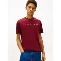 Tommy Jeans T-Shirt TJM REGULAR LINEAR LOGO EXT Rundhals, Regular Fit