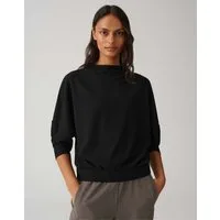 OPUS Langarmshirt SIFRESH mit dezenter Struktur Lockere Passform, schmal zulaufender Schnitt, langer Fledermausärmel