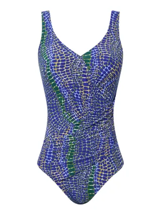Femilet by Chantelle - Taula T-Shirt-Badeanzug; bügellos blue snake - Gr. - 38
