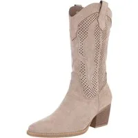 Ital-Design Damen Cowboyboots Western Westernstiefel (88671667) Blockabsatz Stiefel in Hellbraun