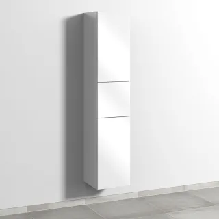 Sanipa 3way Hochschrank mit 2 Türen und 1 Auszug, Weiß-Glanz SF10378