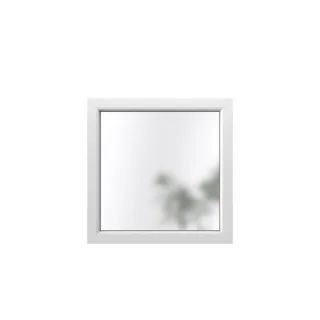 Milchglas Fenster mit Satinato Strukturglas, Kunststoff, aluplast IDEAL 4000, Weiß, 800 x 800 mm, individuell konfigurieren