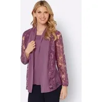 Sieh an! Klassische Bluse 2-in-1-Bluse Langarm