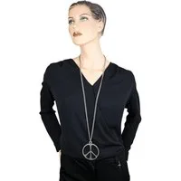 COLLEZIONE ALESSANDRO Lange Kette Peace, mit XL Peace Anhänger