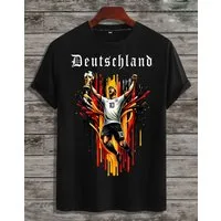 RMK T-Shirt Herren Shirt Fan Trikot Rundhals Fußball Deutschland Germany EM 2024 aus Baumwolle