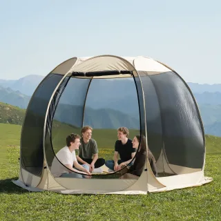 [EU Direct] Xmund 6-8 Person Portable Screen House Tent with Mosquito Oxford Cloth Portable Camping Automatic Quick-open