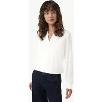 comma Langarmshirt T-Shirt Shirtbluse im Fabricmix