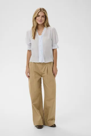 Kurzarm-Bluse KristelSZ Kurzarm-Bluse Gerade Passform