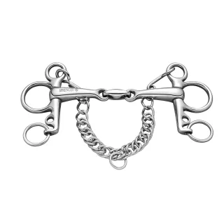 Gebiss HSP Pelham doppelt gebrochen, 4,5 cm Anzüge, 16mm