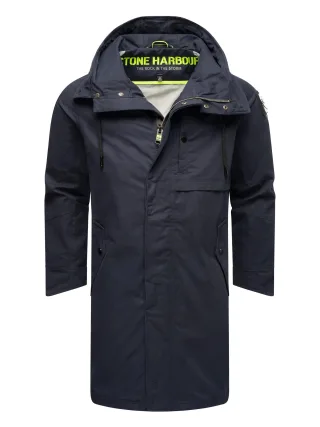 Stone Harbour leichte Herrenjacke Yaroon aus Baumwolle & mit langem Schnitt