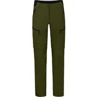 Bergson Outdoorhose PORI Zipp-Off Damen Wanderhose, robust, elastisch, Kurzgrößen, dunkel grün