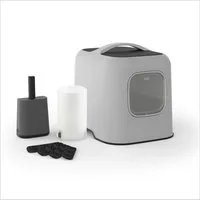 ROTHO Katzentoilette Katzentoilette mit Haube für saubere und hygienische Nutzung, Katzentoilette ideal für geruchsarme Nutzung