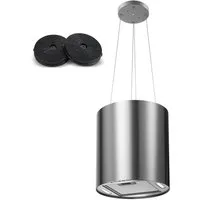 SNDOAS Inselhaube Dunstabzugshaube Umluft 35cm 700 m³/h mit Aktivkohlefilter, 3 Stufen Dunstabzugshaube Umluft 35cm 700 m³/h mit Aktivkohlefilter, 3 Stufen, 5 Minuten Nachlauf, LED-Licht für Moderne Inselhauben, A+