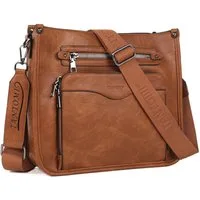 TANTOMI Umhängetasche Damen Schultertasche Mittelgroß, Crossbody Bag mit mehreren Fächern, Damen Handtasche Leicht Henkeltasche Schultertasche