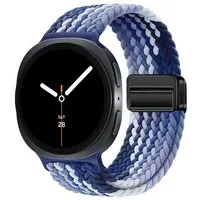 Wigento Smartwatch-Armband Für Samsung Galaxy Watch 8 / 8 Classic Magnetisches Nylon Armband Blau, Atmungsaktiv, verstellbar, magnetisch