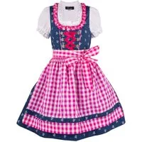 Ramona Lippert Dirndl Kinderdirndl Florence 3-tlg Trachtenkleid Kind Mädchen blau pink