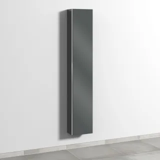 Sanipa 3way Hochschrank mit 1 Tür, Anthrazit-Glanz BS16179