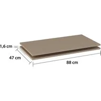 rauch Einlegeboden Zubehör für rauch-ONE Schränke Kleiderschrank Garderobe (inklusive Befestigungselemente), Breite 88 cm, Tiefe 47 cm, MADE IN GERMANY